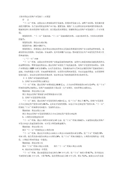 房地产业发展十二五规划