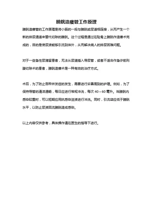 膀胱造瘘管工作原理