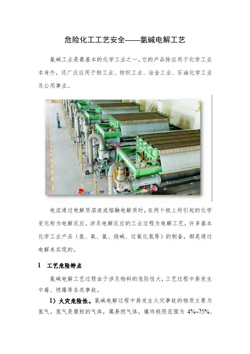 危险化工工艺安全—氯碱电解工艺