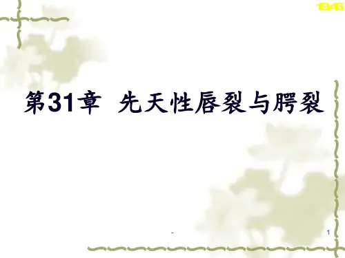 先天性唇裂与腭裂PPT课件