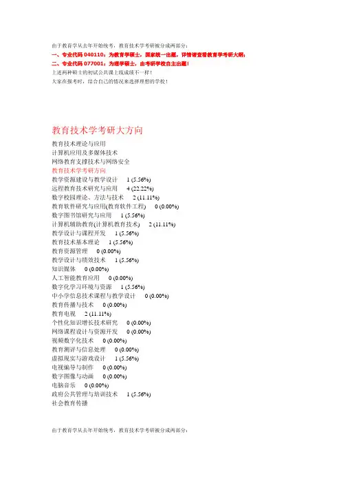 教技考研方向