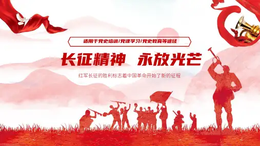 红色长征精神党政党史教育动态PPT