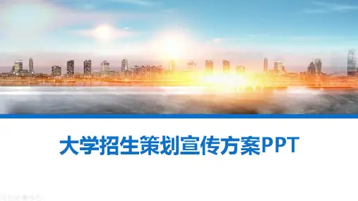 大学招生策划宣传方案PPT