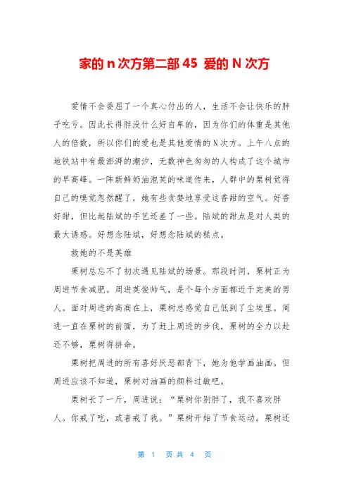 家的n次方第二部45 爱的N次方
