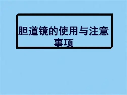 胆道镜的使用与注意事项(共14张PPT)