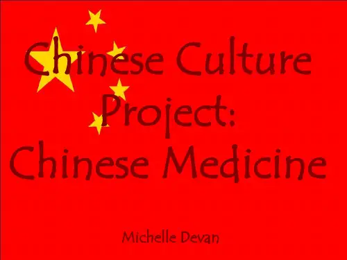 chinese medicine 中医的简单英文介绍