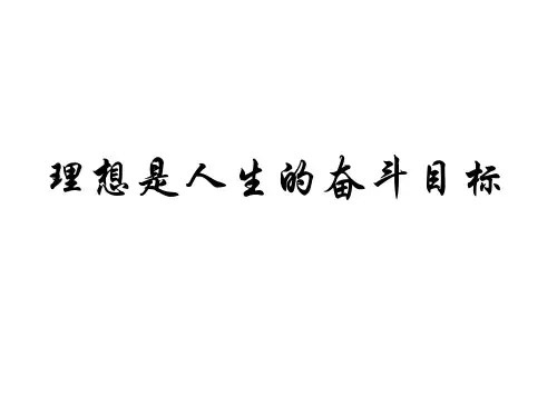 理想是人生的奋斗目标(2019年11月)