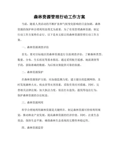 森林资源管理行动工作方案
