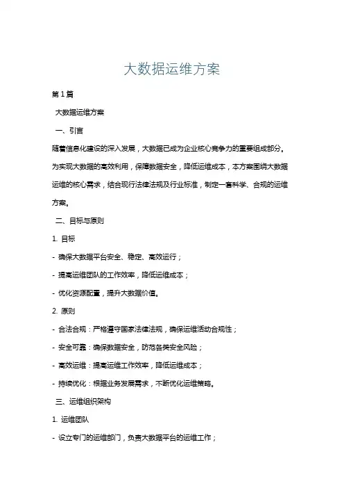 大数据运维方案