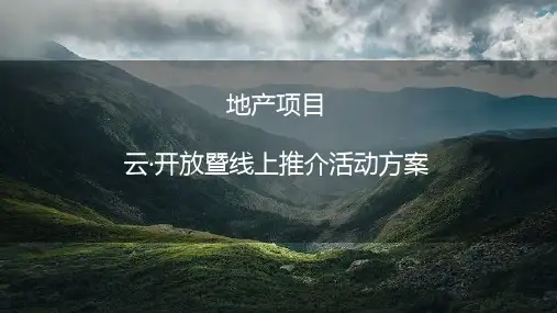 2020某地产项目云开放暨线上推介活动策划方案
