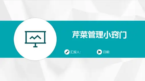 芹菜管理小窍门