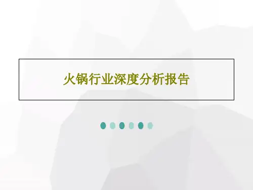火锅行业深度分析报告33页PPT