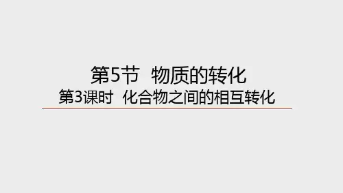 物质的转化(第3课时)(PPT课件(初中科学)27张)