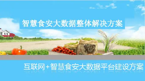 互联网+智慧食安整体解决方案 智慧食安大数据管理平台建设方案