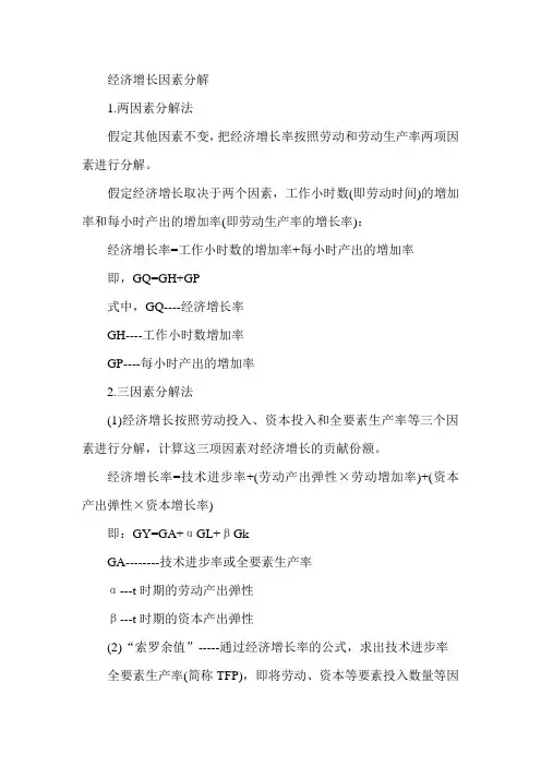 2015年经济师《中级经济基础》公式-第七章