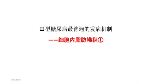 糖尿病发病机制及逆转PPT课件