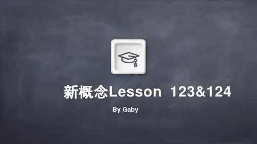 Lesson123-124(课件)新概念英语第一册