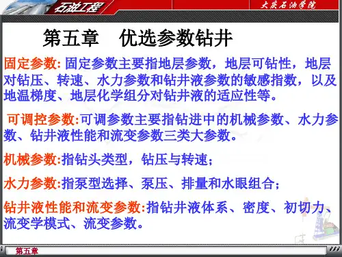 石油工程  第5章优选参数钻井