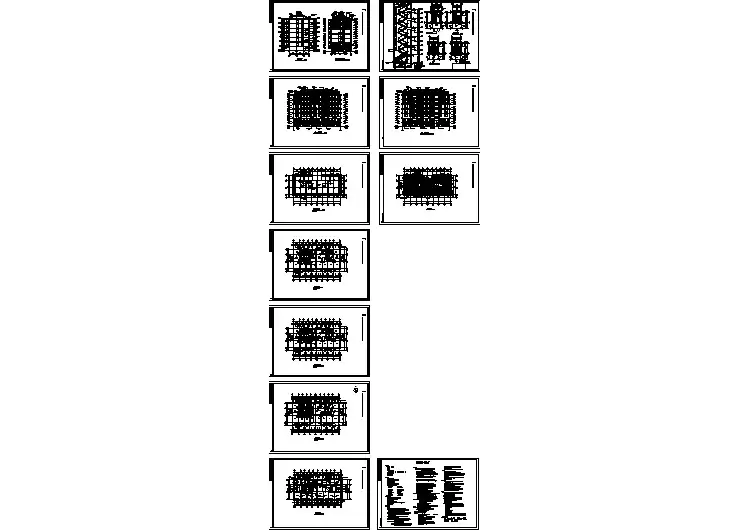长春市某小区住宅全套建筑结构布置图