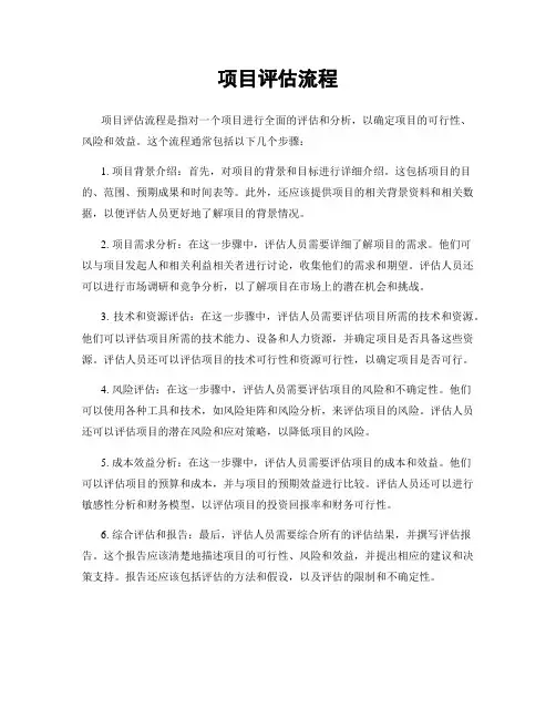 项目评估流程
