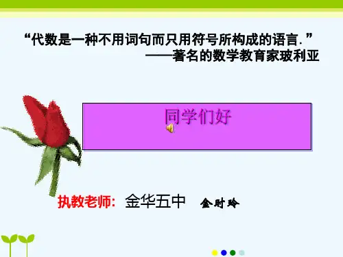 新浙教版数学七年级上册4.1用字母表示数公开课PPT教学课件