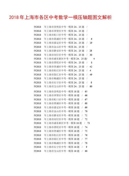2018年上海市各区中考一模压轴题图文解析.Removed-Output