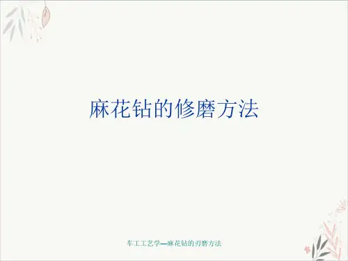 麻花钻的修磨方法PPT课件