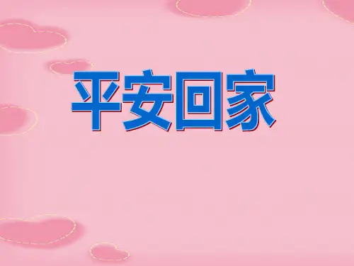 2021精选《平安回家》我上学了PPT课件3