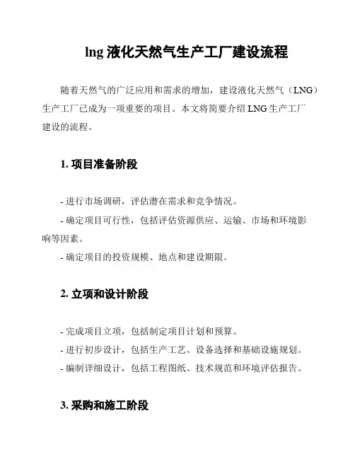lng液化天然气生产工厂建设流程