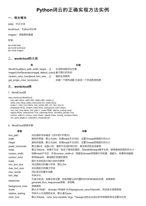 Python词云的正确实现方法实例