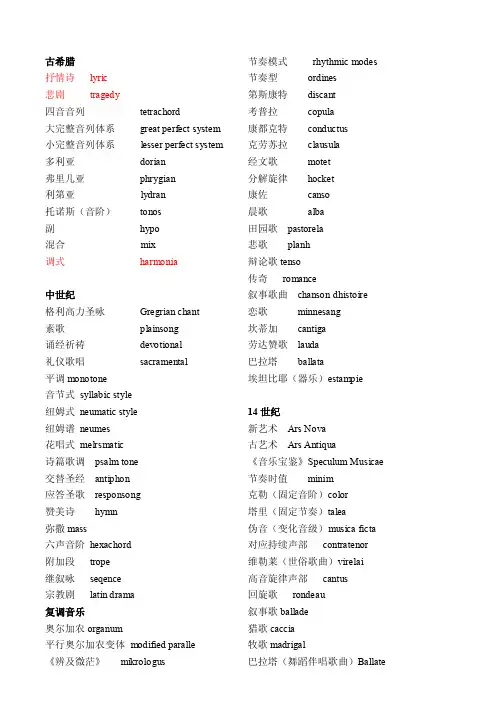 名词翻译——精选推荐