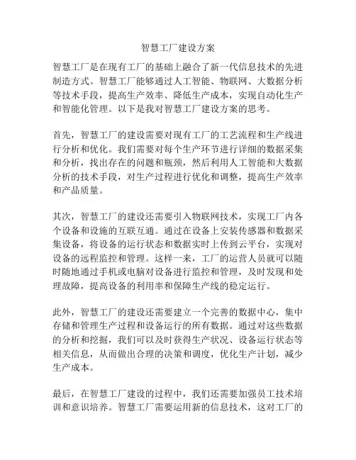 智慧工厂建设方案