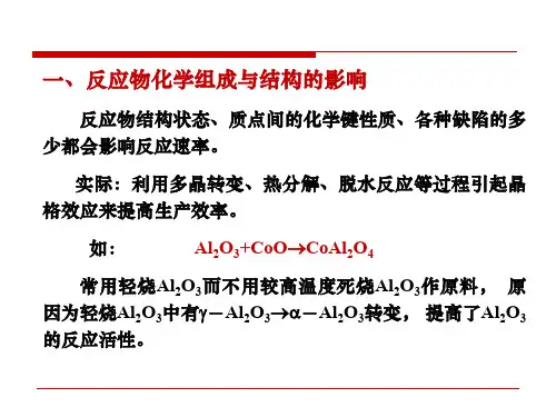 6.3 影响固相反应的因素