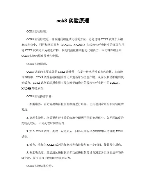 cck8实验原理