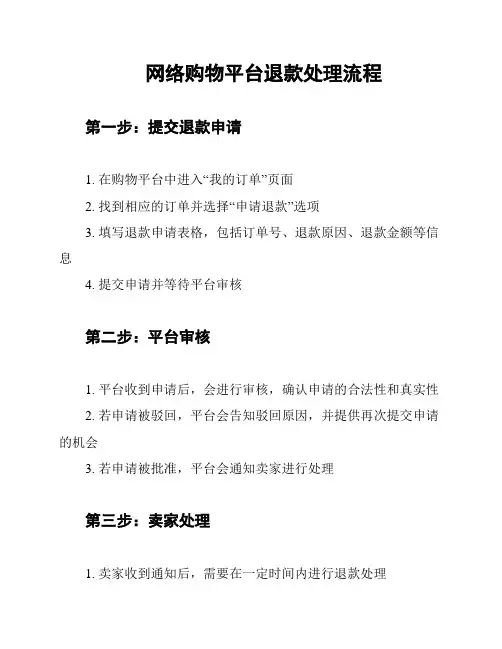 网络购物平台退款处理流程