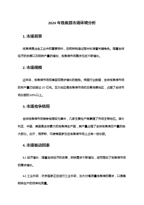 2024年炼焦煤市场环境分析