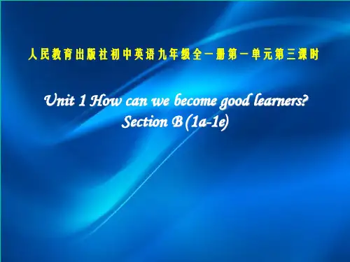 人教九年级全册Unit1Section B 1a—1e(共17张PPT)