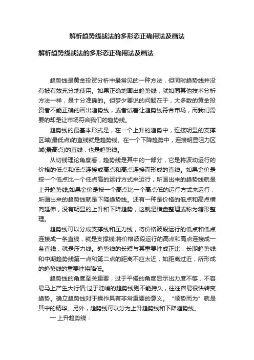 解析趋势线战法的多形态正确用法及画法