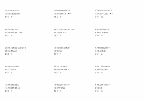 河南省制药厂名录