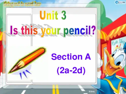 人教版七年级上册Unit3 Is this your pencil?SectionA_2a-2d