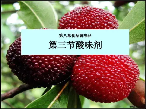 第八章 食品调味剂2-酸味剂