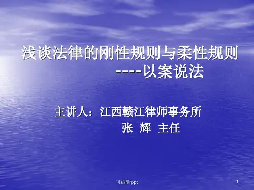 浅谈法律的刚性规则与柔性规则