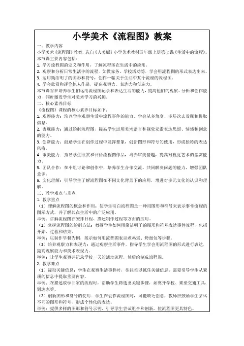 小学美术《流程图》教案