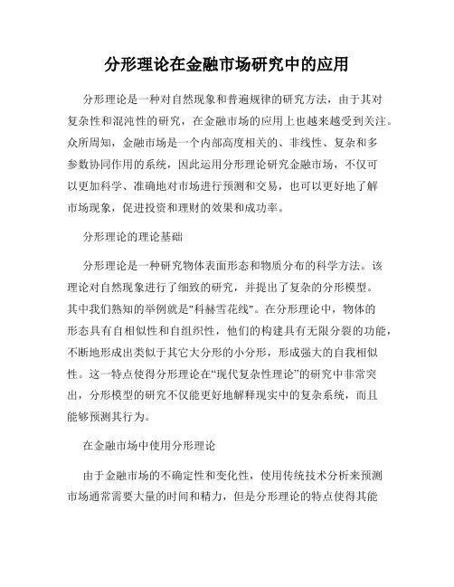 分形理论在金融市场研究中的应用