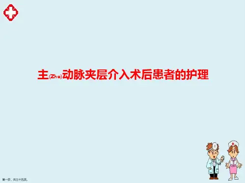 主动脉夹层介入术后患者的护理ppt完整课件