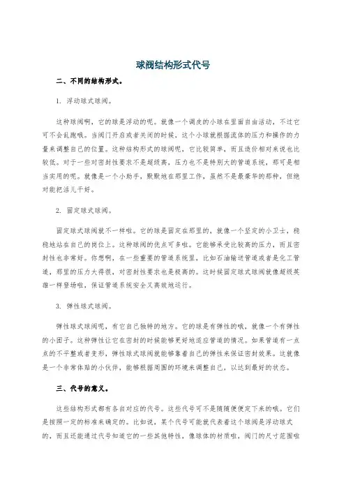 球阀结构形式代号
