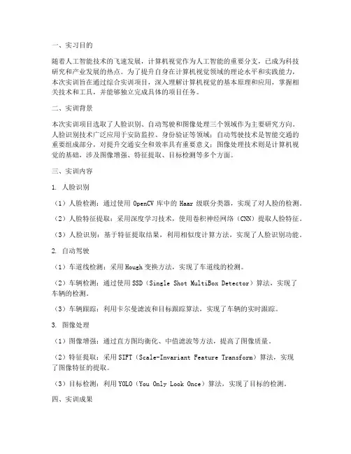 计算机视觉综合实训报告