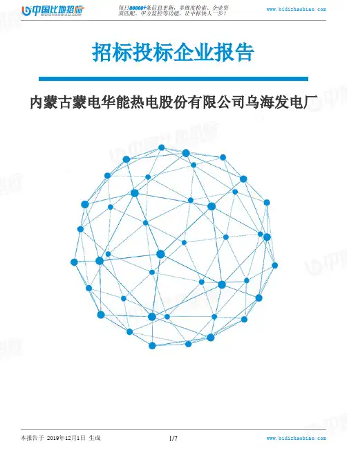 内蒙古蒙电华能热电股份有限公司乌海发电厂-招投标数据分析报告