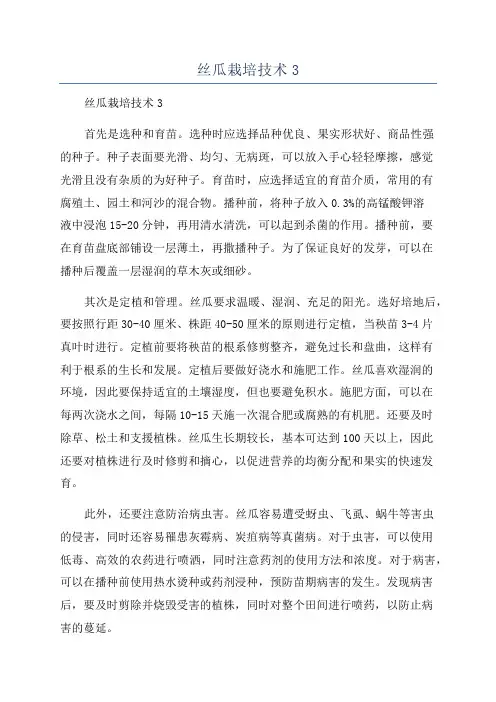 丝瓜栽培技术3