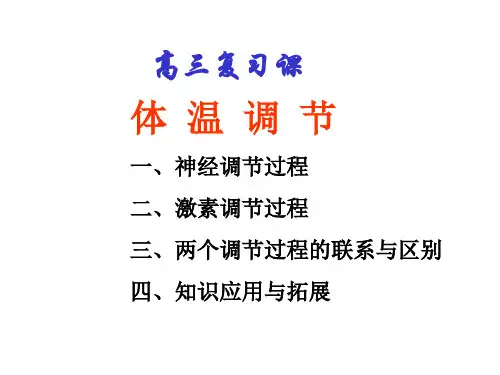 高三复习课：体温调节ppt精品课件
